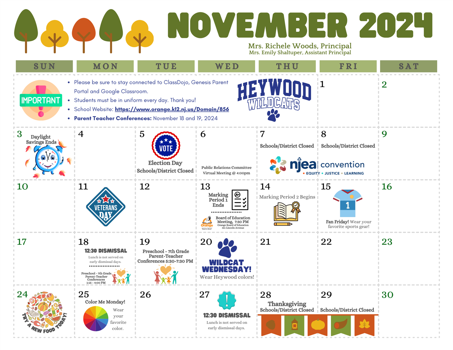 Novemeber Calender 